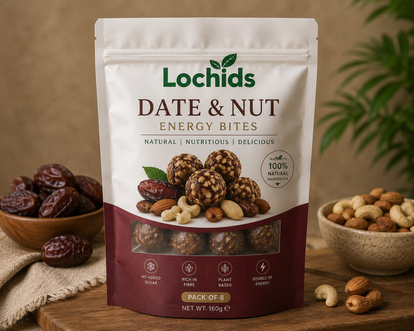 Date & Nut Energy Bites (Pack of 8)